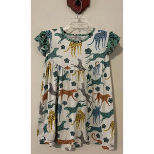 Adorable Sweetness Girls Sz 12 Boutique Animal Floral Print Tunic Blouse! A5751